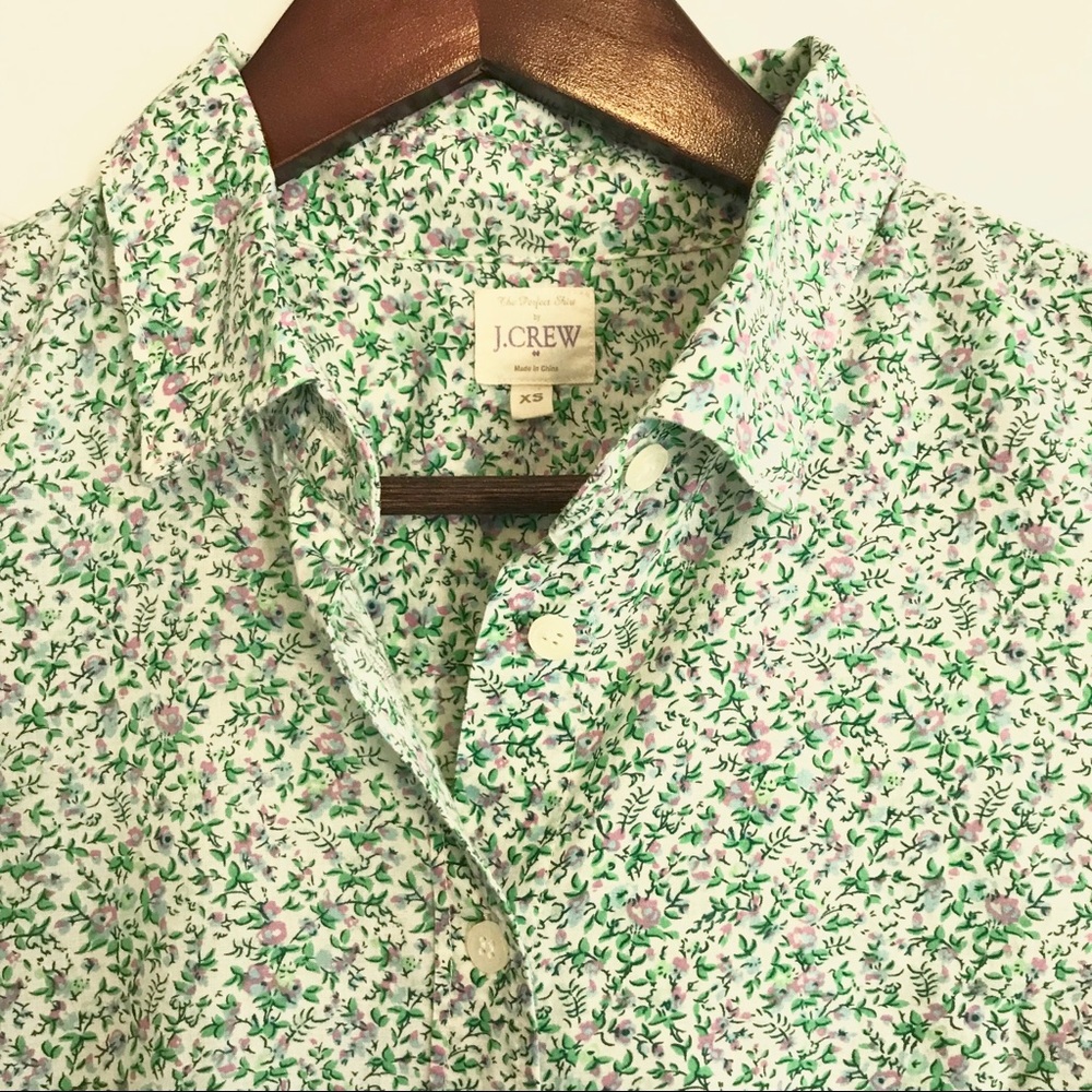J.Crew || Floral “Perfect Shirt”